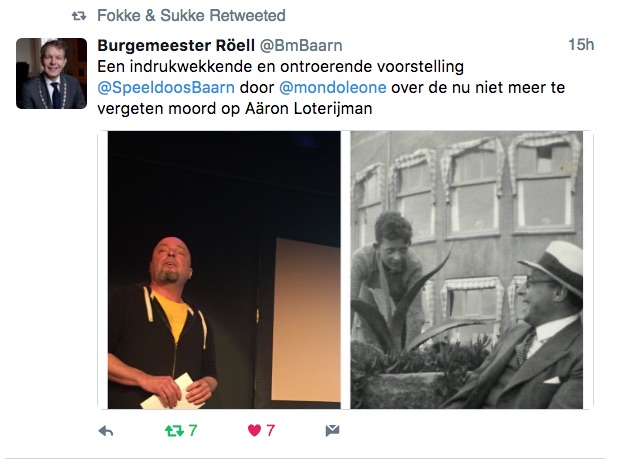 Tweet van de burgemeester