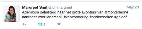 Juf Margreet vond het mooi